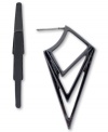 Walk along the cutting-edge with this bold style from BCBGeneration. With a pointed, chevron silhouette, you'll set the mood for every occasion. Crafted in hematite tone mixed metal. Approximate drop: 2 inches.