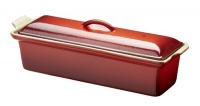 Le Creuset Enameled Cast-Iron 4-by-12-2/3-Inch Pate Terrine, Cherry Le Creuset Enameled Cast-Iron 4-by-12-2/3-Inch Pate Terrine, Cherry