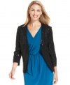 Sparkle and shine in Charter Club's petite sequined blazer. It adds instant glamor to dresses or separates.