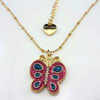BETSEY JOHNSON Pink Pin-up Butterfly & Crystal Necklace BETSEY JOHNSON Pink Pin-up Butterfly & Crystal Necklace