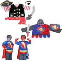 Melissa & Doug Pirate, Super Hero and Knight Costume Role Play Set of 3 Melissa & Doug Pirate, Super Hero and Knight Costume Role Play Set of 3