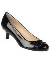 The Franco Sarto Chorus Pumps sing out with their stylish gathered details, feminine round toe and comfortable-height heel. The Franco Sarto Chorus Pumps sing out with their stylish gathered details, feminine round toe and comfortable-height heel.