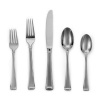 Gorham Column Frosted Stainless Flatware 5-Piece Place Setting, Service for 1