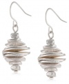 Kenneth Cole New York Silver Disc Stacked Drop Earrings