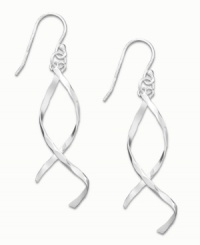 Twist & shine. Studio Silver's pretty drop earrings are crafted in sterling silver. Approximate drop: 2-1/2 inches.