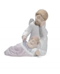 A little piece of heaven, Lladro's guardian angel figurine will watch over your little one with quiet grace. A special gift for new parents. A little piece of heaven, Lladro's guardian angel figurine will watch over your little one with quiet grace. A special gift for new parents.