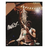 Steiner Sports NBA Magic Johnson Michigan State Cutting the Net Vertical Autographed 8-by-10-Inch Photograph