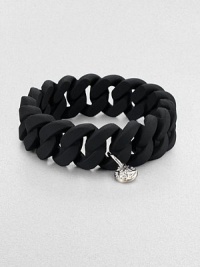 The shape is that of a chunky linked chain but the material is molded silicone in this soft, cushiony bracelet that's bright and whimsical.SiliconeRhodium-finished signature charmDiameter, about 2.5Imported The shape is that of a chunky linked chain but the material is molded silicone in this soft, cushiony bracelet that's bright and whimsical.SiliconeRhodium-finished signature charmDiameter, about 2.5Imported