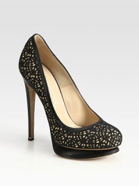 Timeless lace overlay adds a vintage vibe to this smooth leather platform design. Self-covered heel, 5 (125mm)Island platform, 1 (25mm)Compares to a 4 heel (100mm)Leather and lace upperLeather lining and solePadded insoleMade in ItalyOUR FIT MODEL RECOMMENDS ordering one size up as this style runs small. Timeless lace overlay adds a vintage vibe to this smooth leather platform design. Self-covered heel, 5 (125mm)Island platform, 1 (25mm)Compares to a 4 heel (100mm)Leather and lace upperLeather lining and solePadded insoleMade in ItalyOUR FIT MODEL RECOMMENDS ordering one size up as this style runs small.