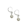 Carolee Tiny Pave Pearl Drop (White)