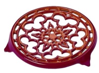 Le Creuset Enameled Cast-Iron 9-Inch Deluxe Round Trivet, Cherry Le Creuset Enameled Cast-Iron 9-Inch Deluxe Round Trivet, Cherry