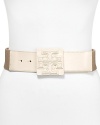 Accessorizing is a cinch with this logo-embellished belt from Tory Burch, perfect for adding a pop of Park Avenue polish to every look.