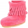 Minnetonka Double Fringe Boot (Infant/Toddler),Pink,6 M US Toddler
