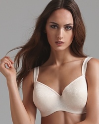 A seamless full figure bra with hidden underwire cups and wide straps for comfort. Looks great under your favorite tees.