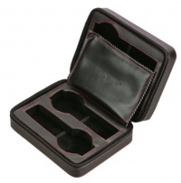 Diplomat 31-468 Black Leather Quad Watch Zippered Travel Case with Black Suede Interior Watch Case Diplomat 31-468 Black Leather Quad Watch Zippered Travel Case with Black Suede Interior Watch Case