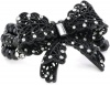 Betsey Johnson Iconic Jet Filigree Bow Multi-Row Stretch Bracelet