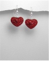 Love heart earrings made from In 92.5 Sterling Silver Earrings