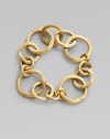 From the Jaipur Links Collection. Circular links in an array of sizes elegantly update a classic chain bracelet in brushed 18k gold.18k yellow gold Length, about 8½ Hidden spring clip clasp Made in Italy