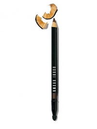 Line and go with Bobbi's new and improved Creamy Eye Pencil. This modern formula applies smoothly and evenly, and provides intense color. Pencil features a built-in smudger on the opposite end to soften liner for a subtle, smoky effect. Each pencil comes with a complimentary sharpener. Line and go with Bobbi's new and improved Creamy Eye Pencil. This modern formula applies smoothly and evenly, and provides intense color. Pencil features a built-in smudger on the opposite end to soften liner for a subtle, smoky effect. Each pencil comes with a complimentary sharpener.
