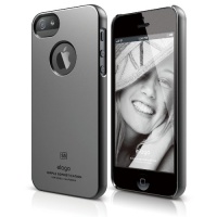 elago S5 Slim Fit Case for iPhone 5 + Logo Protection Film included - eco friendly Retail Packaging - Semigloss Metallic Dark Gray elago S5 Slim Fit Case for iPhone 5 + Logo Protection Film included - eco friendly Retail Packaging - Semigloss Metallic Dark Gray