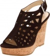 Calvin Klein Women's Hilda Wedge Sandal, Brown, 10 M US