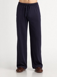 Easy-wearing comfort for any hour of the day, shaped with wide wides in gently brushed cotton. Drawstring waist Side slash pockets About 34 from shoulder to hem Cotton Machine wash Imported Easy-wearing comfort for any hour of the day, shaped with wide wides in gently brushed cotton. Drawstring waist Side slash pockets About 34 from shoulder to hem Cotton Machine wash Imported