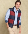 This striped puffer vest from Tommy Hilfiger is a timeless addition to your fall layers. (Clearance)