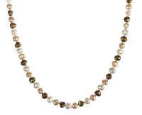 Endless Golden Multi-Colored 6-7mm Baroque Freshwater Cultured Pearl Necklace, 100 Endless Golden Multi-Colored 6-7mm Baroque Freshwater Cultured Pearl Necklace, 100