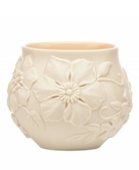 Teeming with fresh blooms in graceful ivory porcelain, Floral Fields votive candle holders from Lenox have a serene, understated elegance and simple silhouette. Teeming with fresh blooms in graceful ivory porcelain, Floral Fields votive candle holders from Lenox have a serene, understated elegance and simple silhouette.