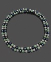 Make them green with envy with this beautiful jade and gray cultured freshwater pearl (8-9 mm) necklace. Approximate length: 36 inches.