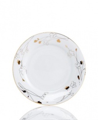 Charter Club Grand Buffet Gold Leaf Set of 4 Salad Plates