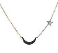 Meira T 14K Gold Diamond Crescent Moon and Star Necklace Meira T 14K Gold Diamond Crescent Moon and Star Necklace