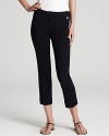 Menswear-inspired suiting gets a chic update with these cropped Tory Burch pants. Team with a ruffled blouse for a boy-meets-girl approach to office style.