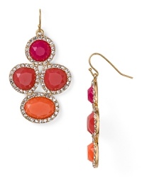 Brighten up your jewel box with these faceted pink stone earrings from Aqua, sure to add a sparkly shot of color. Brighten up your jewel box with these faceted pink stone earrings from Aqua, sure to add a sparkly shot of color.