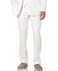 Set new fashion trends by dressing up in these pants by Perry Ellis along with matching pieces. Set new fashion trends by dressing up in these pants by Perry Ellis along with matching pieces.