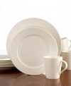 Find style and substance in the pure white glaze and durable bone china of the Lenox Tin Can Alley dinnerware set. Concentric grooves – seven degrees – distinguish the edge or exterior of each piece for a look of understated elegance.