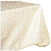 Lenox Opal Innocence 60-by-84-Inch Oblong / RectangleTablecloth, Ivory