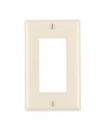 Leviton 80401-T 1-Gang, Decora/GFCI Device Decora Wallplate, Standard Size, Thermoset, Device Mount, Light Almond