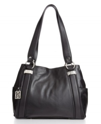 Stay organized with this sleek, chic Giani Bernini bag that easily takes you from the workplace to dinner on the town. With interior and exterior pockets, built-in pen loops and easy access credit card pockets, this style is the perfect example of functional fashion. Stay organized with this sleek, chic Giani Bernini bag that easily takes you from the workplace to dinner on the town. With interior and exterior pockets, built-in pen loops and easy access credit card pockets, this style is the perfect example of functional fashion.
