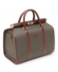 A graceful and convenient cosmetic case for today's world traveler. Fits all your makeup and other small items perfectly so your travel is relaxed and peaceful. Comfort carrying handles for easy transportation. Cognac diamond pattern woven with jacquard fabric and Belting leather trimming lend a graceful sensibility to piece. Lifetime warranty. A graceful and convenient cosmetic case for today's world traveler. Fits all your makeup and other small items perfectly so your travel is relaxed and peaceful. Comfort carrying handles for easy transportation. Cognac diamond pattern woven with jacquard fabric and Belting leather trimming lend a graceful sensibility to piece. Lifetime warranty.