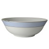 Dune Blue is inspired by distant deserts drawn from timeless landscapes, the rim bears the imprint of waves on sand created from the caress of the wind. Dune Blue's introduction arrives with the success of Dune and the new color brings to one's mind open skies and endless oceans. Dishwasher Safe.