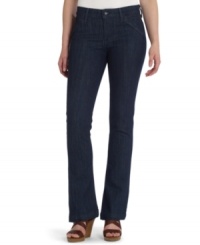 Super-cute trouser styling and a deep, dark wash make Levi's bootcut jeans instant classics. Best of all, the fit is made especially for curvy girls! Super-cute trouser styling and a deep, dark wash make Levi's bootcut jeans instant classics. Best of all, the fit is made especially for curvy girls!