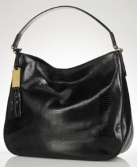 Upgrade your purse portfolio with this versatile design from Lauren Ralph Lauren. Supple snakeskin-embossed leather is accented with polished hardware and signature detailing, making it the ultimate carryall for work or weekends. Upgrade your purse portfolio with this versatile design from Lauren Ralph Lauren. Supple snakeskin-embossed leather is accented with polished hardware and signature detailing, making it the ultimate carryall for work or weekends.