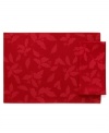 Dress up your table with the Holly Damask napkin from Lenox. A timeless design and machine washable blend in lustrous red bring lasting elegance to seasonal dining.