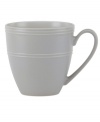 Elegance comes easy with the Fair Harbor mug. Durable stoneware in an oyster-gray hue is half glazed, half matte and totally timeless. From the kate spade new york dinnerware collection.