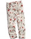 GUESS Kids Girls Baby Girl Floral Jeggings, CREAM (12M)