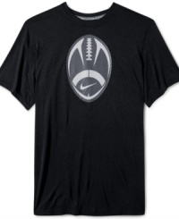 Gear up for the season with this Nike performance t-shirt featuring Dri-Fit technology to keep you comfortable whether you're in the stands or on the field.