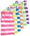 Brighten up the basics with this striped tank from Energie. (Clearance)