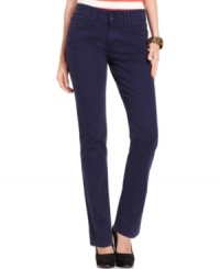 A deep, blue wash lends a dressy touch to Levi's straight-leg jeans. Pair them with anything from tees and sandals to pumps and a stylish top! A deep, blue wash lends a dressy touch to Levi's straight-leg jeans. Pair them with anything from tees and sandals to pumps and a stylish top!