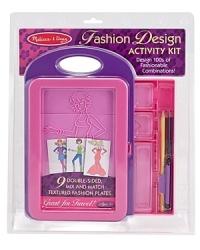 This fashion-plate rubbing set lets design-inclined kids create a wardrobe full of fabulous fashions! Just line up the pieces of an original ensemble, lay a piece of paper over the top and rub with a design crayon to render the style.